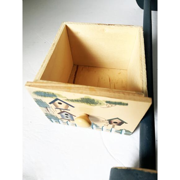 3 Drawer Hand Painted Shelf and Towel Hanger Country Farmhouse - Picture 3 of 7